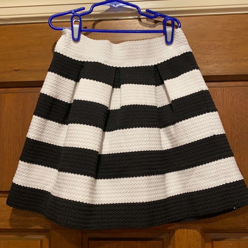 Black and white stripe skirt